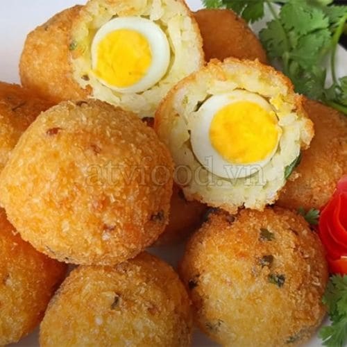 Cá Viên Bọc Trứng Cút